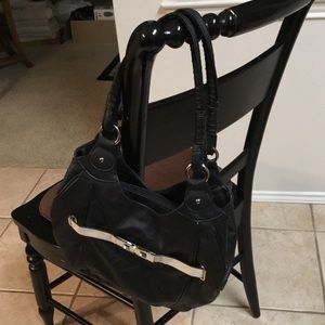 Black and White Rosetti Hobo Purse